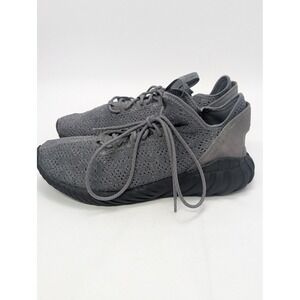 Adidas Tubular Doom Primeknit Grey Black Mens Sneakers BY3564 Size 10